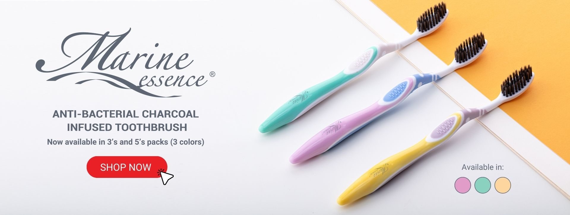 Marine Essence Anti-Bacterial Charcoal Infused Toothbrush SHOM Sahajidah Hai-O